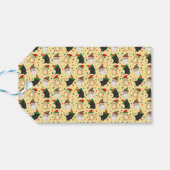 Niedliches schwarzes Kätzchen Weihnachtsgeschenk Geschenkanhänger (Rückseite Horizontal)