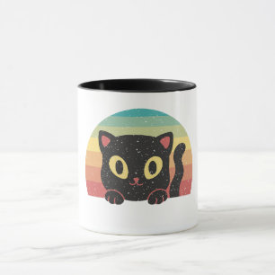 Niedliches schwarzes Kitty Tasse