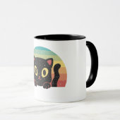 Niedliches schwarzes Kitty Tasse (VorderseiteRechts)