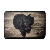 Niedliches Schwarzes Lab Badematte (Vorderseite)