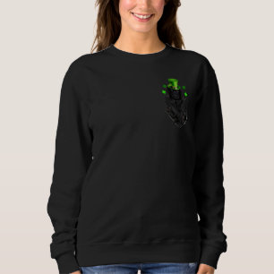 Niedliches schwarzes Labor Leprechaun in Pocket St Sweatshirt