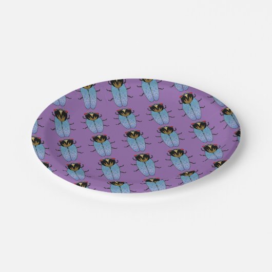 Niedliches Schwarzes Meer Pappteller (Schrägansicht)