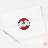 Niedliches Schwarzes Schaf Runder Aufkleber (Umschlag)