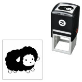 Niedliches Schwarzes Schafe Ewe Permastempel (Beispiel)