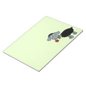 Niedliches Schwarzes Schafsleuchten mit roter Blum Notizblock (angewinkelt)