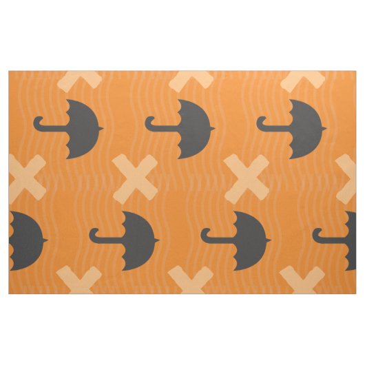 Niedliches Schwarzes Schirmmuster Stoff (Fat Quarter (45,7 x 55,9 cm))