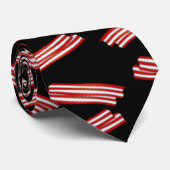 Niedliches schwarzes Speckmuster Krawatte (Gerollt)