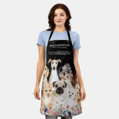 Niedliches Schwarzes Tier Sitter Dog Groomer Schürze (Getragen)