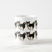 Niedliches Schwarzes u. Hundemuster-Kaffee-Tasse Kaffeetasse (Mittel)