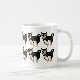 Niedliches Schwarzes u. Hundemuster-Kaffee-Tasse Kaffeetasse