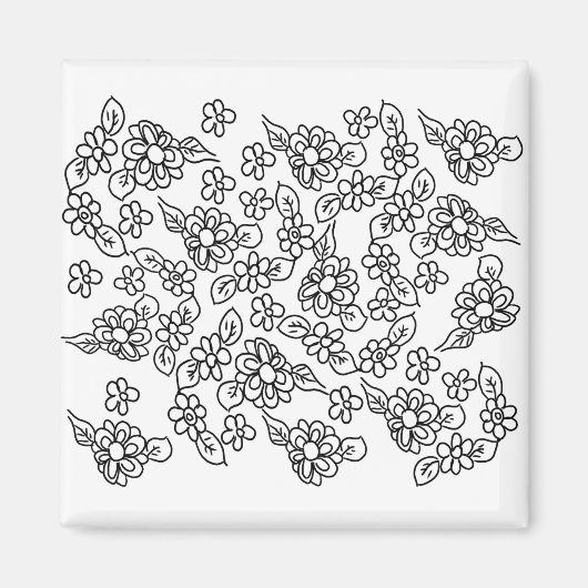 Niedliches Schwarzweißmuster Magnet (Vorne)