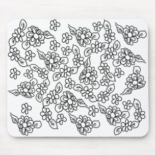 Niedliches Schwarzweißmuster Mousepad