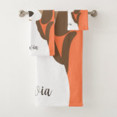 Niedliches Schwarzweißportrait Badhandtuch Set (Insitu)