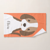 Niedliches Schwarzweißportrait Badhandtuch Set (Handtuch)