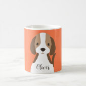 Niedliches Schwarzweißportrait Kaffeetasse (Mittel)