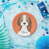 Niedliches Schwarzweißportrait Pappteller (Party)