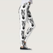 Niedliches Schwarzweißzebramuster Leggings (Rechts)