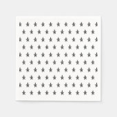 Niedliches Schwarzweißzeichen Serviette (Vorderseite)