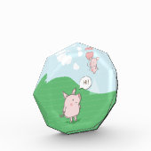 Niedliches Schwebschwein-Sprichwort Hi Fotoblock (Links)