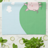 Niedliches Schwebschwein-Sprichwort Hi Geschirrtuch (Gefaltet)