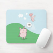 Niedliches Schwebschwein-Sprichwort Hi Mousepad (Mit Mouse)