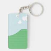 Niedliches Schwebschwein-Sprichwort Hi Schlüsselanhänger (Rückseite)