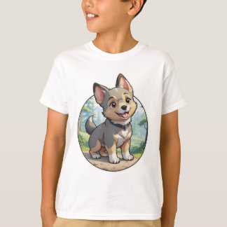 Niedliches schwedisches Vallhund Cartoon Dog Shirt