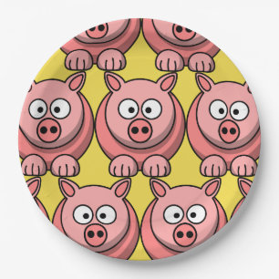 Niedliches Schwein anpassen Pappteller