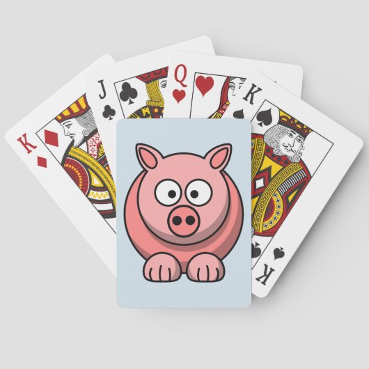 Niedliches Schwein anpassen Spielkarten (Rückseite)