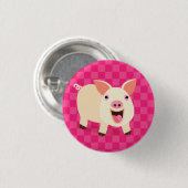 Niedliches Schwein Button (Vorne & Hinten)