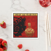 Niedliches Schwein Chinesisches Jahr Zodiac Geburt Serviette (Beispiel)