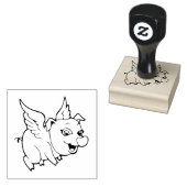 NIEDLICHES SCHWEIN | Flying Piggie Gummistempel (Stempel)