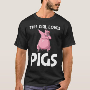 Niedliches Schwein für Mädchen Kinder Tierfutter T-Shirt