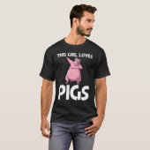 Niedliches Schwein für Mädchen Kinder Tierfutter T-Shirt (Vorne ganz)