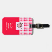 Niedliches Schwein Gepäckanhänger (Vorderseite horizontal)