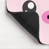 Niedliches Schwein-Gesicht - kawaii Minimalismus Mousepad (Ecke)
