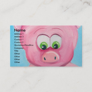 NIEDLICHES SCHWEIN-GESICHT VISITENKARTE
