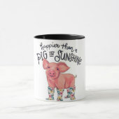 Niedliches Schwein/Glück als Schwein im Sonnensche Tasse (Zentrum)