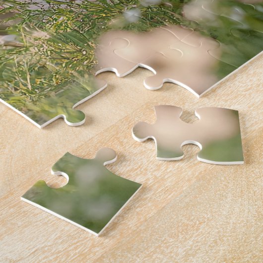 Niedliches Schwein im Blumengarten Puzzle (Seite)