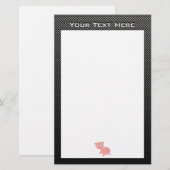 Niedliches Schwein; Imitate Kohlenstofffaser Briefpapier (Vorne/Hinten)