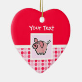 Niedliches Schwein Keramikornament (Rechts)