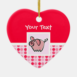Niedliches Schwein Keramikornament