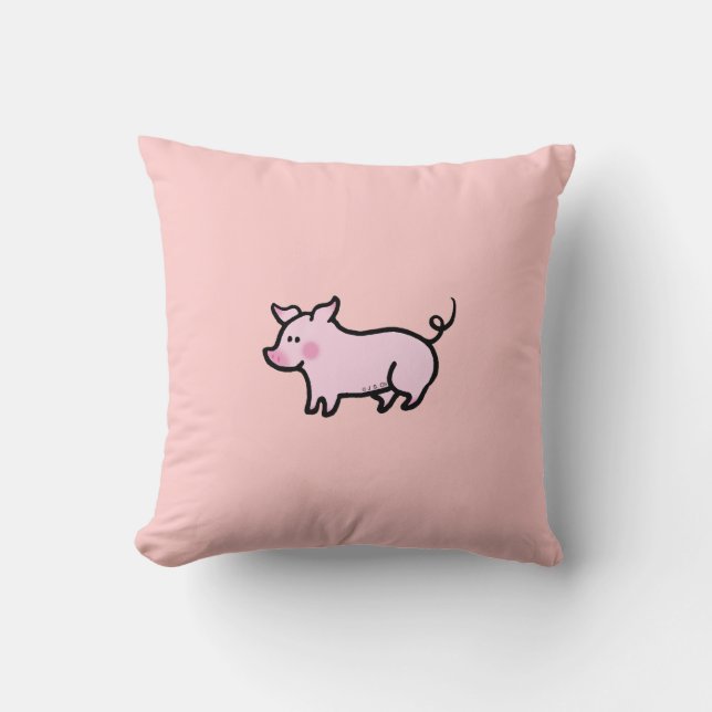 Niedliches Schwein Kissen (Vorderseite)