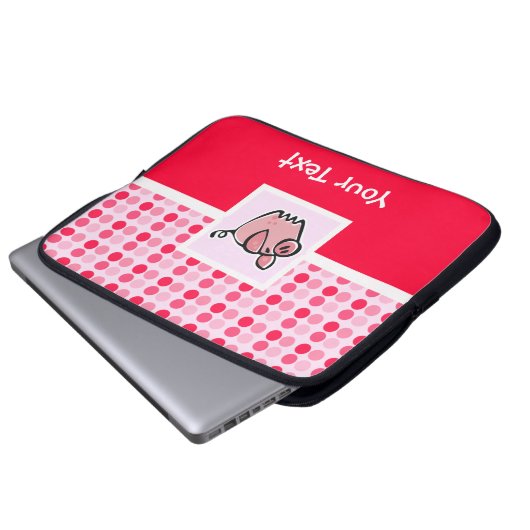 Niedliches Schwein Laptopschutzhülle (Vorne Knopf)