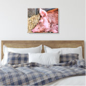 NIEDLICHES SCHWEIN LEINWANDDRUCK (Insitu (Schlafzimmer))