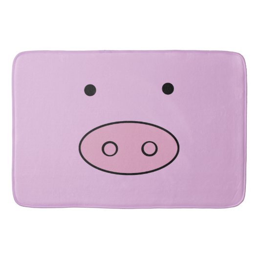 Niedliches Schwein, Little Pig, Schwein, Rosa Schw Badematte (Vorderseite)