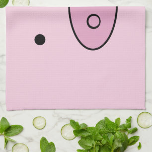 Niedliches Schwein, Little Pig, Schwein, Rosa Schw Geschirrtuch