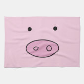 Niedliches Schwein, Little Pig, Schwein, Rosa Schw Geschirrtuch (Horizontal)