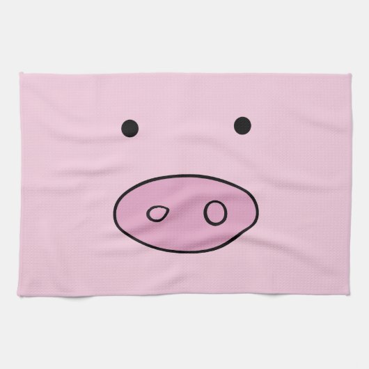 Niedliches Schwein, Little Pig, Schwein, Rosa Schw Geschirrtuch (Horizontal)