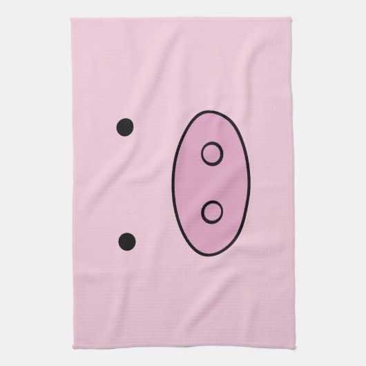 Niedliches Schwein, Little Pig, Schwein, Rosa Schw Geschirrtuch (Vertikal)